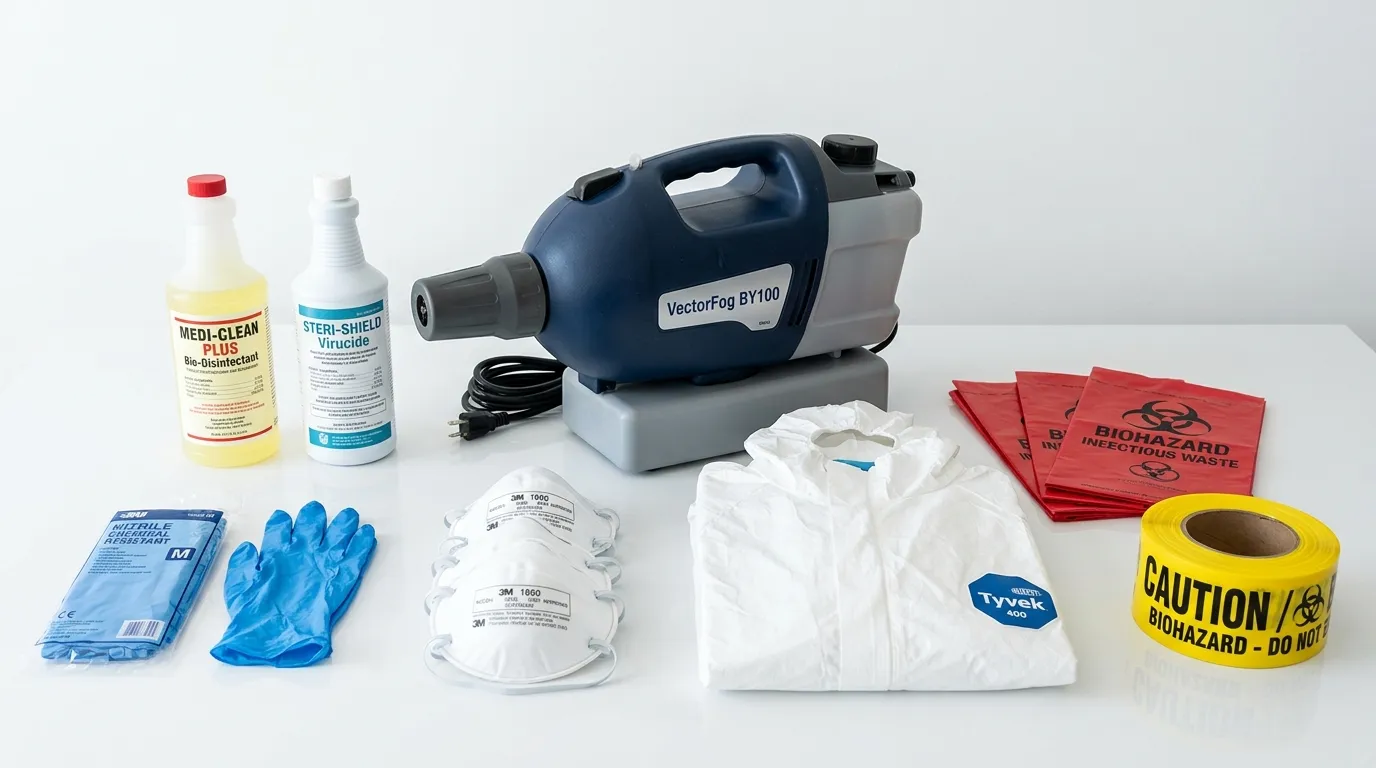 Professional biohazard remediation crew working in Kaka'ako